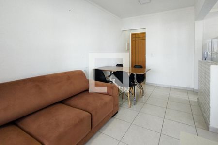 Sala de apartamento para alugar com 1 quarto, 42m² em Guilhermina, Praia Grande