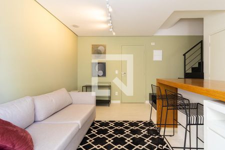 Sala de apartamento para alugar com 1 quarto, 50m² em Itaim Bibi, São Paulo