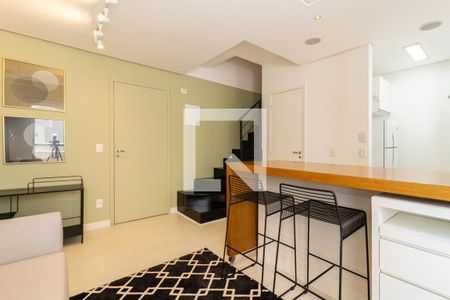 Sala de apartamento para alugar com 1 quarto, 50m² em Itaim Bibi, São Paulo