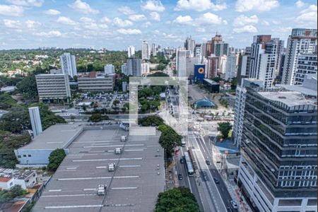 Sacada - Vista de kitnet/studio para alugar com 1 quarto, 25m² em Brooklin Paulista, São Paulo