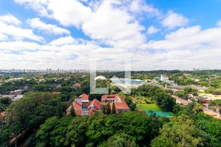 Varanda - Vista de apartamento à venda com 1 quarto, 33m² em Santo Amaro, São Paulo