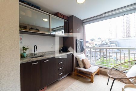 Varanda da Sala de apartamento à venda com 2 quartos, 65m² em Vila Gumercindo, São Paulo