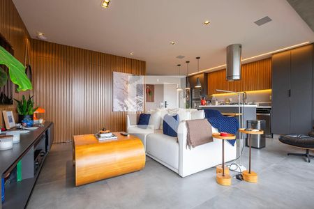 Sala/Cozinha de apartamento à venda com 1 quarto, 71m² em Vila Madalena, São Paulo