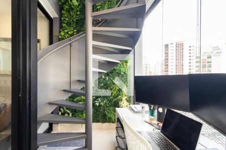 Varanda de kitnet/studio para alugar com 1 quarto, 63m² em Vila Olímpia, São Paulo