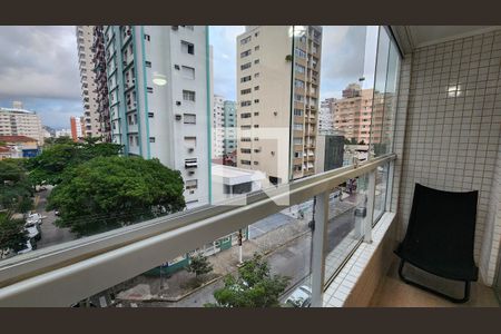 Varanda da Sala de apartamento para alugar com 3 quartos, 180m² em Gonzaga, Santos