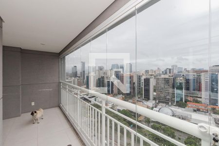 Varanda de apartamento à venda com 1 quarto, 64m² em Brooklin, São Paulo