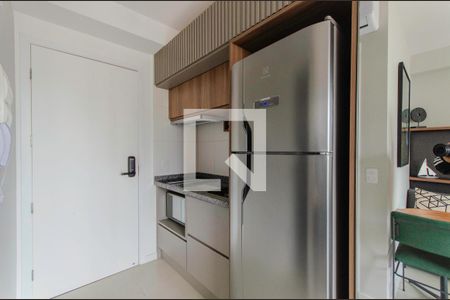 Cozinha de kitnet/studio para alugar com 1 quarto, 22m² em Vila Mariana, São Paulo