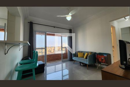 Sala de apartamento para alugar com 1 quarto, 50m² em Boqueirão, Santos