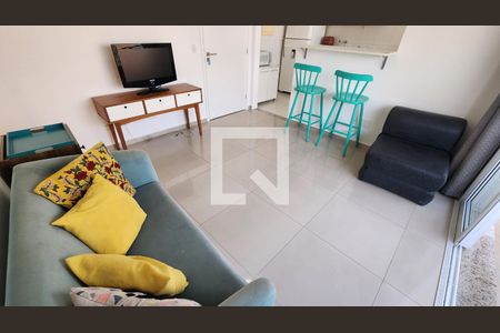 Sala de apartamento para alugar com 1 quarto, 50m² em Boqueirão, Santos