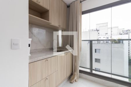 Cozinha de kitnet/studio para alugar com 1 quarto, 30m² em Itaim Bibi, São Paulo