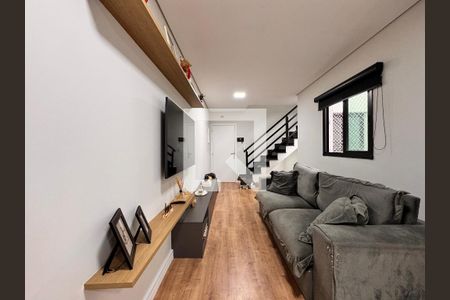 Sala de apartamento à venda com 2 quartos, 86m² em Vila Camilópolis, Santo André