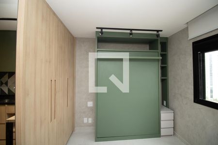 Quarto, panorâmica  de apartamento para alugar com 1 quarto, 25m² em Vila Olímpia, São Paulo