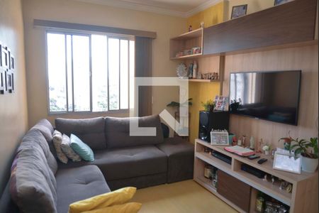 Sala de apartamento à venda com 2 quartos, 60m² em Vila Alzira, Santo André