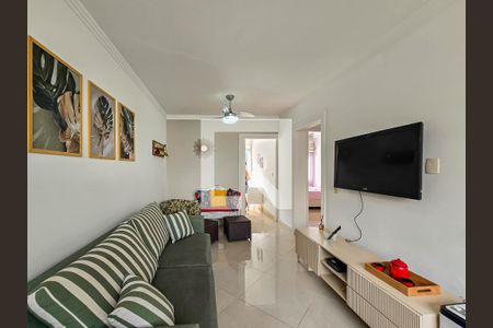 Sala de apartamento para alugar com 2 quartos, 65m² em Barra Funda, Guarujá