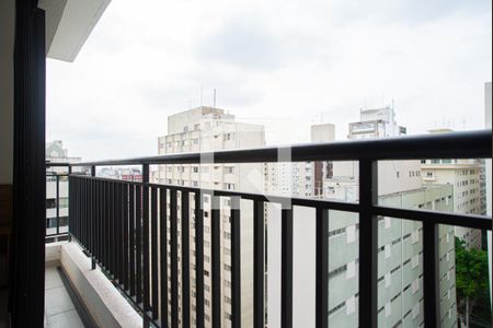 Varanda da Sala/Quarto de kitnet/studio para alugar com 1 quarto, 31m² em Bela Vista, São Paulo