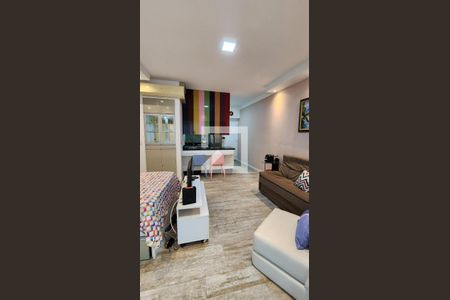 Detalhe Sala de apartamento para alugar com 1 quarto, 44m² em Pompéia, Santos