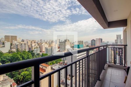 Varanda de apartamento à venda com 1 quarto, 44m² em Vila Buarque, São Paulo