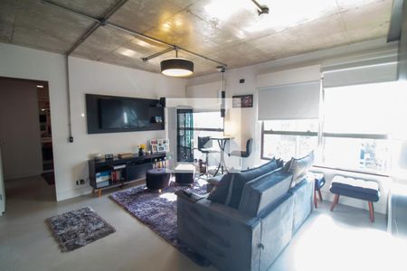 Sala de apartamento à venda com 1 quarto, 75m² em C Moncoes, São Paulo