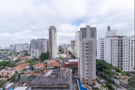 Varanda - Vista Sala de apartamento à venda com 1 quarto, 50m² em Jardim das Acácias, São Paulo