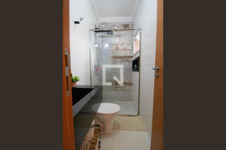 Banheiro da Suíte de apartamento à venda com 1 quarto, 150m² em Vila Eldizia, Santo André