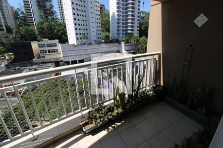 Varanda da Sala de apartamento à venda com 3 quartos, 96m² em Vila Andrade, São Paulo