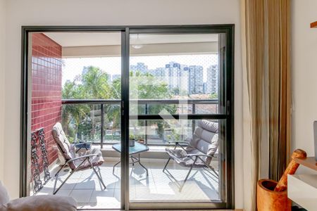 Varanda da Sala de apartamento para alugar com 3 quartos, 100m² em Santo Amaro, São Paulo