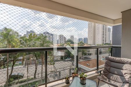 Varanda da Sala de apartamento para alugar com 3 quartos, 100m² em Santo Amaro, São Paulo