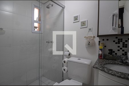 banheiro social_1 de apartamento à venda com 2 quartos, 56m² em Vila Caraguata, São Paulo