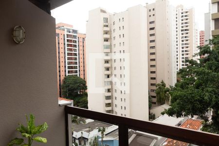 Varanda da Sala de apartamento para alugar com 3 quartos, 110m² em Indianópolis, São Paulo