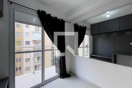Sala e cozinha de apartamento à venda com 1 quarto, 28m² em Mooca, São Paulo