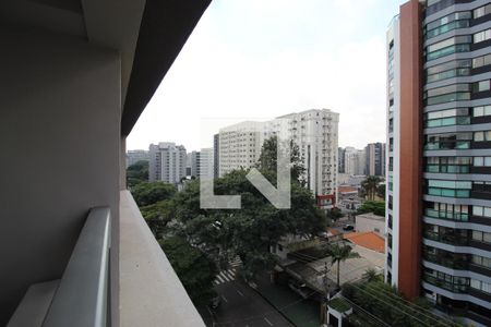 Vista da Varanda de kitnet/studio à venda com 1 quarto, 35m² em Indianópolis, São Paulo