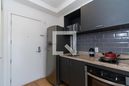 Cozinha de kitnet/studio para alugar com 1 quarto, 23m² em Sé, São Paulo