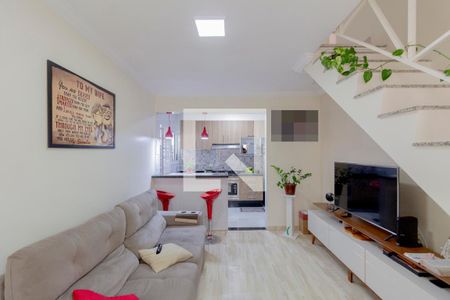 Sala e Cozinha Integrada  de casa de condomínio à venda com 2 quartos, 62m² em Vila Brasil, São Paulo