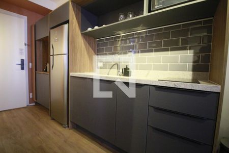 Cozinha de apartamento à venda com 1 quarto, 30m² em Indianópolis, São Paulo