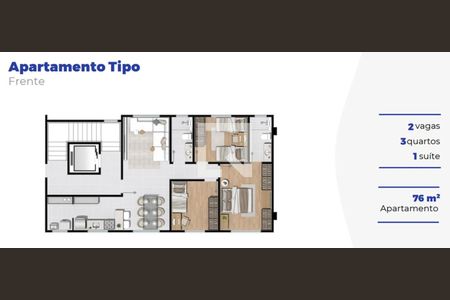 Apartamento à venda com 3 quartos, 76m² em Santa Inês, Belo Horizonte