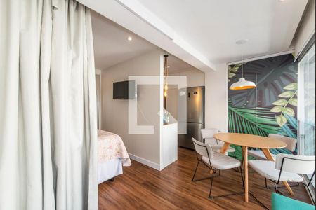 Sala - Varanda de apartamento à venda com 1 quarto, 33m² em Brooklin Paulista, São Paulo