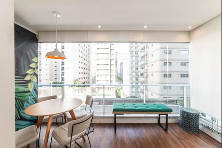 Sala - Varanda de apartamento à venda com 1 quarto, 33m² em Brooklin Paulista, São Paulo