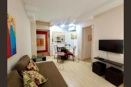 Sala de apartamento para alugar com 1 quarto, 43m² em Ipanema, Rio de Janeiro