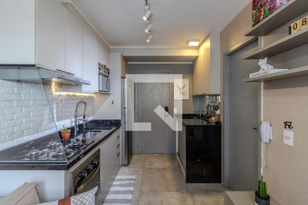 Cozinha de apartamento à venda com 1 quarto, 24m² em Paraíso do Morumbi, São Paulo