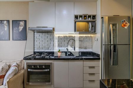 Cozinha de apartamento à venda com 1 quarto, 24m² em Paraíso do Morumbi, São Paulo