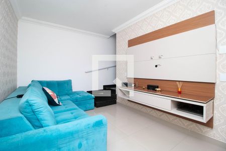 Sala de apartamento à venda com 3 quartos, 110m² em Vila Homero Thon, Santo André