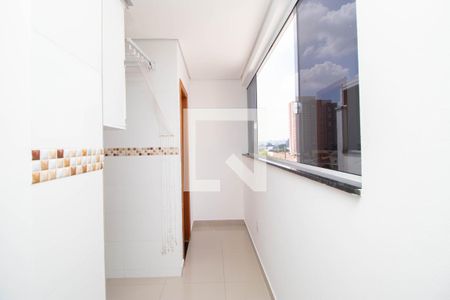 Corredor de apartamento para alugar com 3 quartos, 96m² em Vila Homero Thon, Santo André