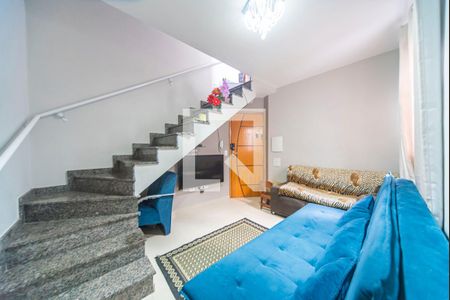 Sala de apartamento à venda com 2 quartos, 92m² em Vila Cecília Maria, Santo André