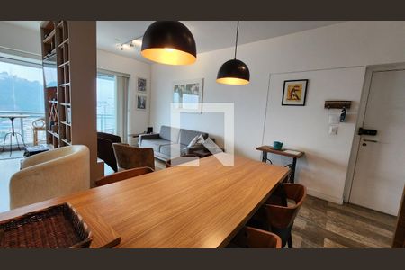 Detalhe Sala de apartamento para alugar com 1 quarto, 54m² em José Menino, Santos