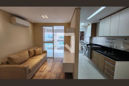 Sala de apartamento para alugar com 1 quarto, 49m² em Ponta da Praia, Santos