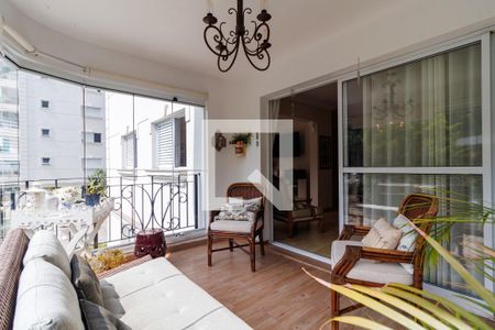 Varanda da Sala de apartamento à venda com 2 quartos, 110m² em Paraíso do Morumbi, São Paulo