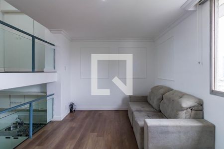 Sala de apartamento à venda com 1 quarto, 50m² em Vila Tramontano, São Paulo