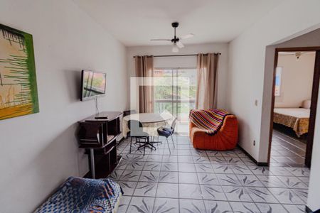 Sala de apartamento para alugar com 2 quartos, 100m² em Mar E Céu, Guarujá