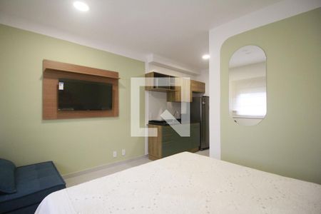 Quarto -Sala de apartamento para alugar com 1 quarto, 24m² em Vila Olímpia, São Paulo