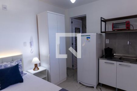 Studio - Quarto / Cozinha de kitnet/studio para alugar com 1 quarto, 15m² em Barra Funda, São Paulo